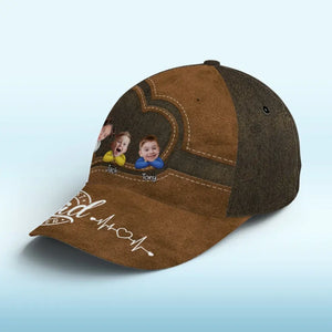 Custom Photo Best Papa Ever AMZ - Family Personalized Custom Hat, All Over Print Classic Cap - New Arrival, Father's Day, Gift For Dad, Grandpa