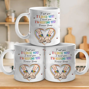 Be The Rainbow In Someone Else's Cloud - Couple Personalized Custom 3D Inflated Effect Printed Mug - Gift For Husband Wife, Anniversary, LGBTQ+