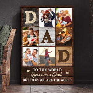 Custom Photo Daddy, You Mean A Lot To Me - Family Personalized Custom Vertical Canvas - Father's Day, Gift For Dad