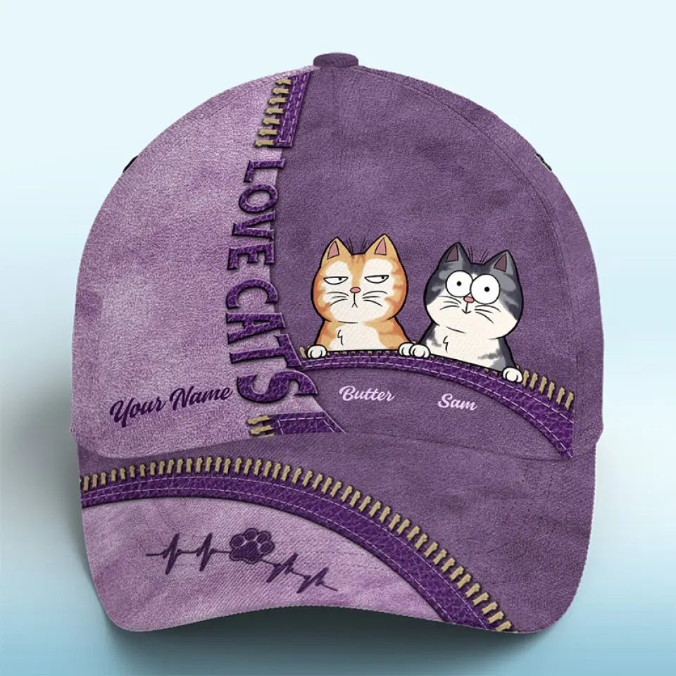 Excited To Be Taken Everywhere With You - Cat Personalized Custom Hat, All Over Print Classic Cap - Gift For Pet Owners, Pet Lovers