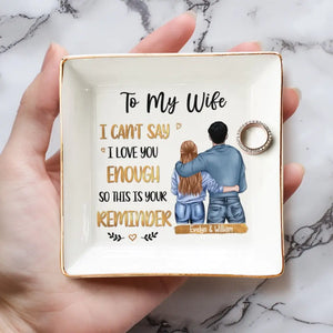 Exploring The Places I Love With My Love - Couple Personalized Custom Jewelry Dish - Gift For Husband Wife, Anniversary