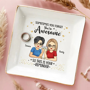 Good Friends Are Like Stars - Bestie Personalized Custom Jewelry Dish - Gift For Best Friends, BFF, Sisters