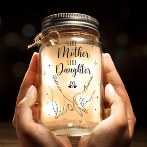 A Mother's Love Is The Greatest Teacher - Family Personalized Custom Mason Jar Light - Gift For Mom