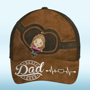 Best Father Ever - Family Personalized Custom Hat, All Over Print Classic Cap - Father's Day, Gift For Dad, Grandpa