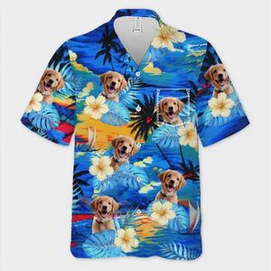 Custom Photo Forget The City, We Enjoy Our Summertime - Dog & Cat Personalized Custom Unisex Tropical Hawaiian Aloha Shirt - Summer Vacation Gift, Gift For Pet Owners, Pet Lovers