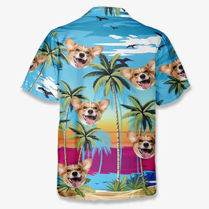 Custom Photo Hello, I'm Ready For The Summer - Dog & Cat Personalized Custom Unisex Tropical Hawaiian Aloha Shirt - Summer Vacation Gift, Gift For Pet Owners, Pet Lovers