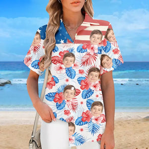 Custom Photo It's Summer Time For Our Family - Family Personalized Custom Unisex Tropical Hawaiian Aloha Shirt - Summer Vacation Gift, Gift For Family Members