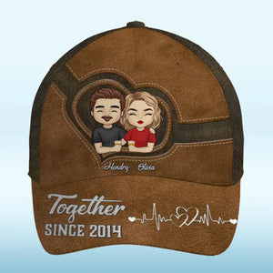 Together Since - Couple Personalized Custom Hat, All Over Print Classic Cap - Gift For Husband Wife, Anniversary