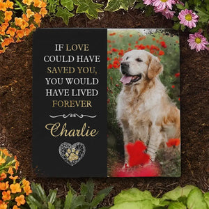 Custom Photo If Love Could Have Saved You - Memorial Personalized Custom Memorial Stone - New Arrival, Sympathy Gift For Pet Owners, Pet Lovers AMZ