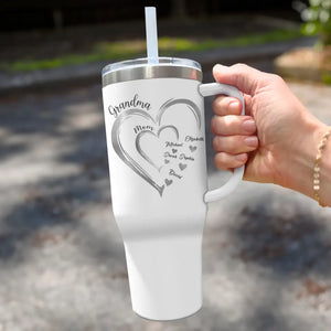 Thank You For Everything You Do - Family Personalized Custom 40 Oz Stainless Steel Tumbler With Handle - Gift For Mom, Grandma