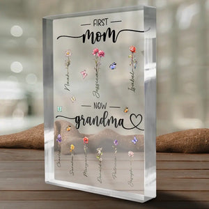 Proud Grandma Of A Few Kids - Family Personalized Custom Rectangle Shaped Acrylic Plaque - Gift For Mom, Grandma