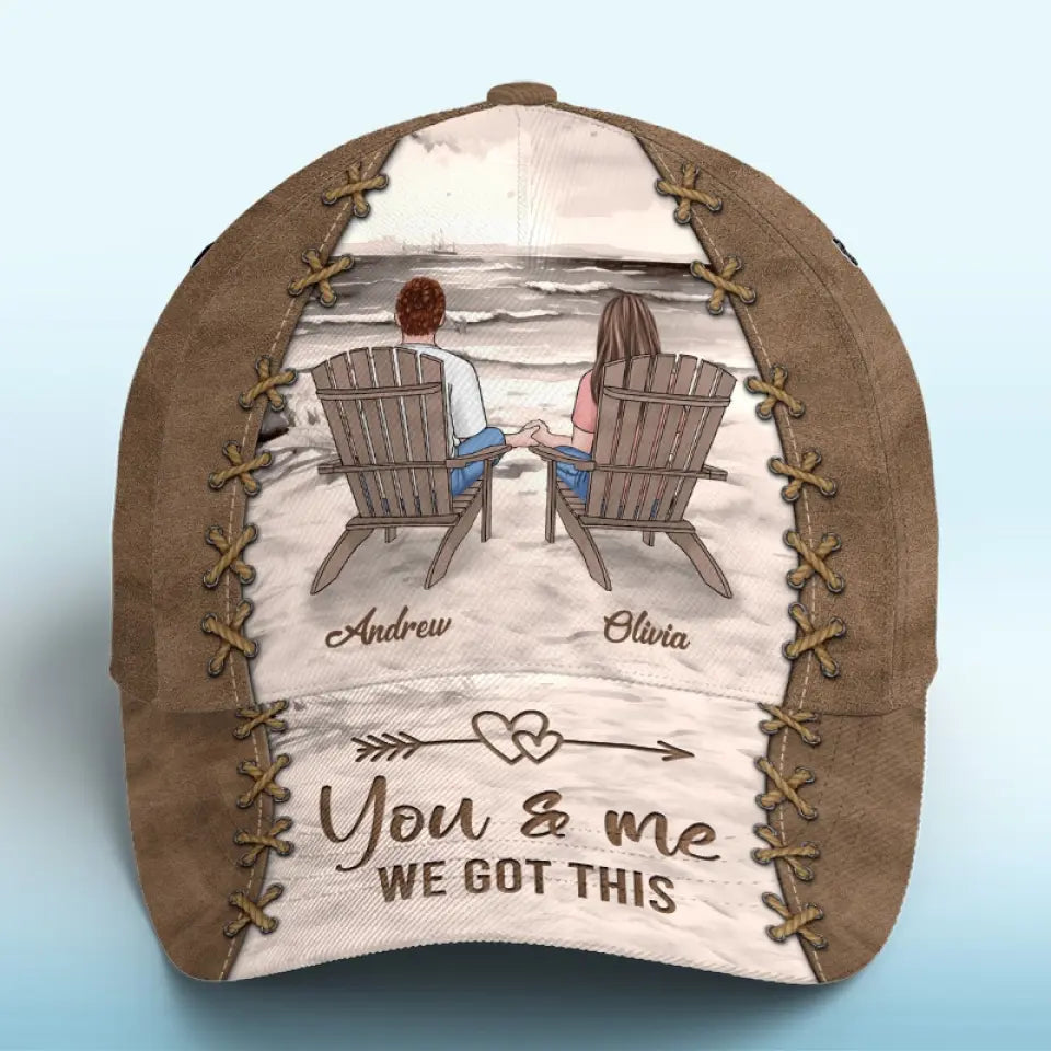 You And Me, We Are Together - Couple Personalized Custom Hat, All Over Print Classic Cap - Gift For Husband Wife, Anniversary