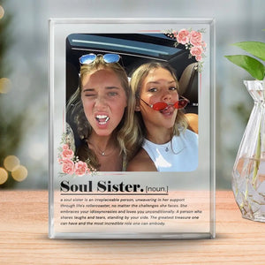 Custom Photo By Chance We Met, By Choice We Become Friends - Bestie Personalized Custom Rectangle Shaped Acrylic Plaque - Gift For Best Friends, BFF, Sisters