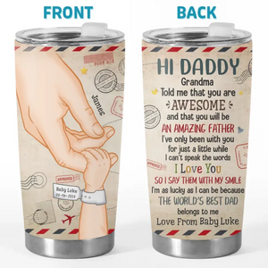 You Are An Amazing Father - Family Personalized Custom Tumbler - Father's Day, Baby Shower Gift, Gift For First Dad