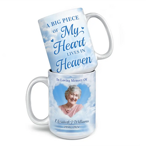 Custom Photo Your Spirit Lives On - Memorial Personalized Custom Mug - Sympathy Gift For Family Members