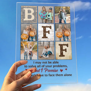 Custom Photo Our Friendship Is Endless - Bestie Personalized Custom Rectangle Shaped Acrylic Plaque - Gift For Best Friends, BFF, Sisters