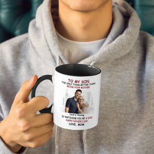 Custom Photo My Son Is My Pride And Joy - Family Personalized Custom Accent Mug - New Arrival, Father's Day, Gift For Son AMZ