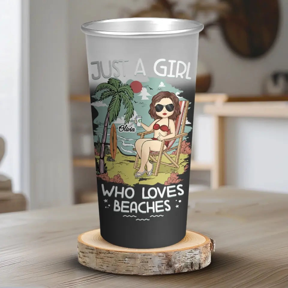 Life Is Better At The Beach - Bestie Personalized Custom Aluminum Changing Color Cup - Summer Vacation Gift For Best Friends, BFF, Sisters