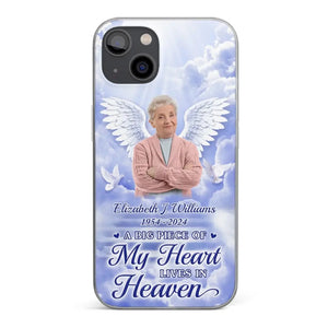 Custom Photo To Live In Hearts We Leave Behind - Memorial Personalized Custom Clear Phone Case - Sympathy Gift For Family Members