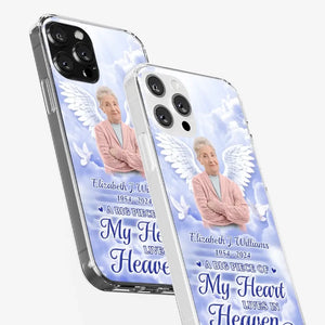 Custom Photo To Live In Hearts We Leave Behind - Memorial Personalized Custom Clear Phone Case - Sympathy Gift For Family Members