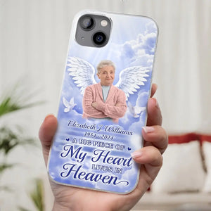 Custom Photo To Live In Hearts We Leave Behind - Memorial Personalized Custom Clear Phone Case - Sympathy Gift For Family Members