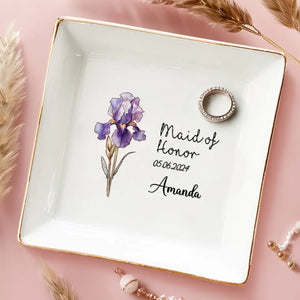 You Are My Maid Of Honor - Bestie Personalized Custom Jewelry Dish - Wedding Gift, Bridesmaid Gift For Best Friends, BFF, Sisters