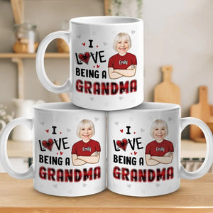 Custom Photo I Love Being A Gigi - Family Personalized Custom Mug - Gift For Mom, Grandma