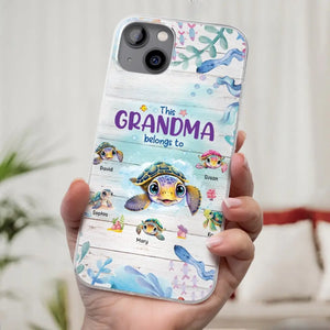 This Grandma Belongs To - Family Personalized Custom Clear Phone Case - Gift For Grandma