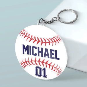 Motivation Is What Gets You Started - Family Personalized Custom Shaped Acrylic Keychain - Gift For Family Members, Sport Lovers, Sport Players