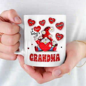 My Favorite People Call Me Grandma - Family Personalized Custom 3D Inflated Effect Printed Mug - Gift For Grandma