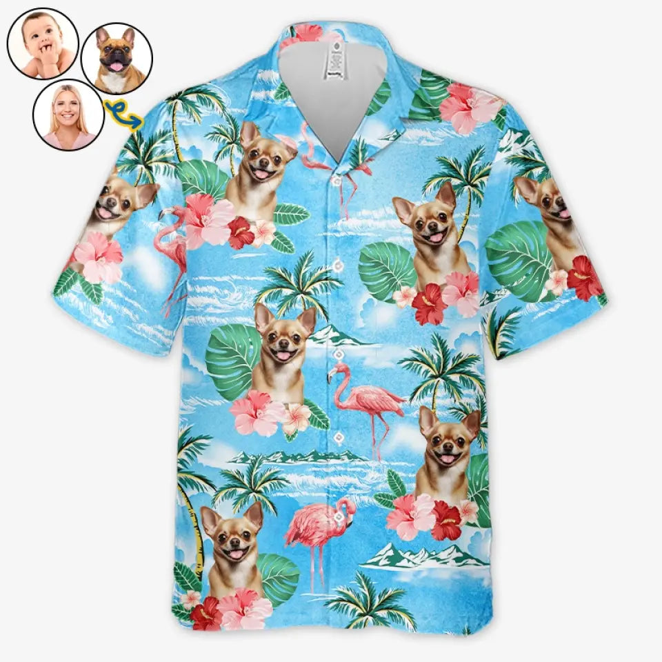 Custom Photo Ready To Go To The Beach - Dog & Cat Personalized Custom Unisex Tropical Hawaiian Aloha Shirt - Summer Vacation Gift, Gift For Pet Owners, Pet Lovers