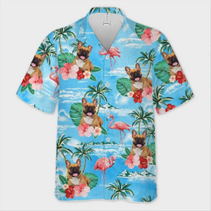 Custom Photo Beach Time - Dog & Cat Personalized Custom Unisex Tropical Hawaiian Aloha Shirt - Summer Vacation Gift, Gift For Pet Owners, Pet Lovers