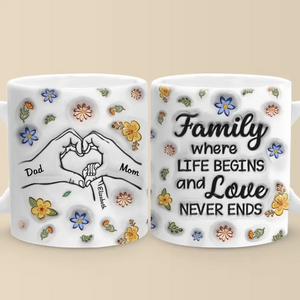 Together We Make A Family - Family Personalized Custom 3D Inflated Effect Printed Mug - Gift For Family Members