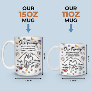 Family Means Nobody Gets Left Behind Or Forgotten - Family Personalized Custom 3D Inflated Effect Printed Mug - Gift For Family Members