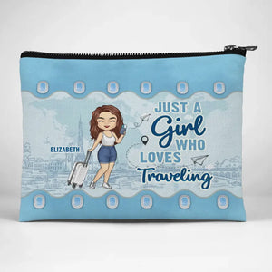 The Sky Is Calling And I Must Go - Travel Personalized Custom Cosmetic Bag - Holiday Vacation Gift, Gift For Adventure Travel Lovers