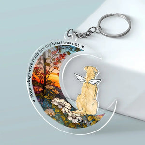 Unconditional Love Lives On - Memorial Personalized Custom Shaped Acrylic Keychain - Sympathy Gift For Pet Owners, Pet Lovers