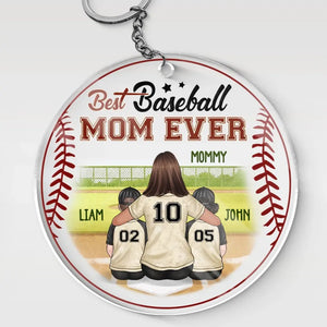 Mommy's Team - Family Personalized Custom Shaped Acrylic Keychain - Gift For Family Members, Sport Lovers, Sport Players