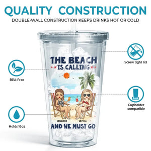 Memories Made Together Last A Lifetime - Bestie Personalized Custom Clear Acrylic Tumbler - Summer Vacation Gift For Best Friends, BFF, Sisters