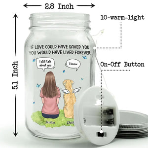 Your Light Will Always Shine In My Heart - Memorial Personalized Custom Mason Jar Light - Sympathy Gift For Pet Owners, Pet Lovers