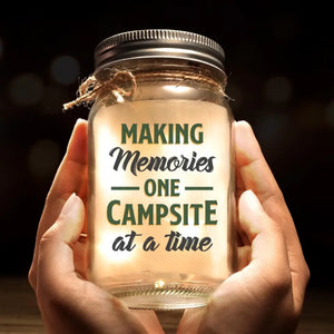 Find Your Wild - Camping Personalized Custom Mason Jar Light - Gift For Couple, Husband Wife, Camping Lovers