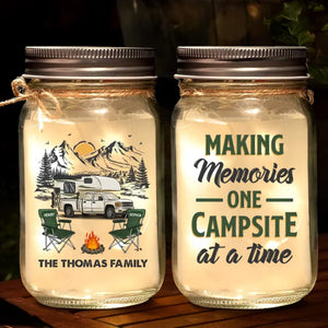 Find Your Wild - Camping Personalized Custom Mason Jar Light - Gift For Couple, Husband Wife, Camping Lovers