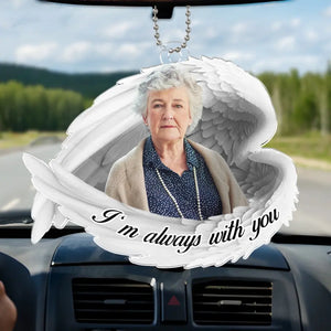 Custom Photo Your Memory Is Our Keepsake - Memorial Personalized Custom Car Ornament - Acrylic Custom Shaped - Sympathy Gift For Family Members