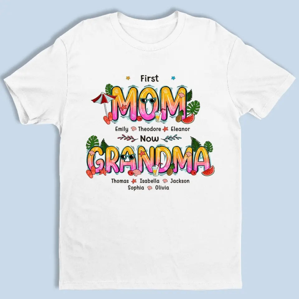 A Grandma Is A Hug Waiting To Happen - Family Personalized Custom Unisex T-shirt, Hoodie, Sweatshirt - Gift For Mom, Grandma