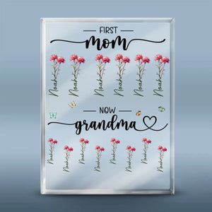 Proud Grandma Of A Few Kids - Family Personalized Custom Rectangle Shaped Acrylic Plaque - Gift For Mom, Grandma