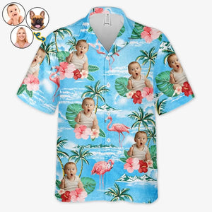 Custom Photo In Time Of Test, Family Is Best - Family Personalized Custom Unisex Tropical Hawaiian Aloha Shirt - Summer Vacation Gift, Gift For Family Members, Pet Owners, Pet Lovers