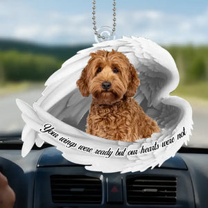 Custom Photo You Were My Favorite Hello And My Hardest Goodbye - Memorial Personalized Custom Car Ornament - Acrylic Custom Shaped - Sympathy Gift For Pet Owners, Pet Lovers