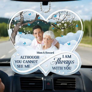 Custom Photo I Will Carry You Until I Can See You Again - Memorial Personalized Custom Car Ornament - Acrylic Custom Shaped - Sympathy Gift For Family Members