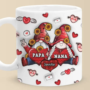 Grandparents Are A Treasure In The Family - Family Personalized Custom 3D Inflated Effect Printed Mug - Gift For Grandma, Grandpa