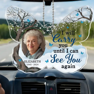 Custom Photo By Your Side Everyday - Memorial Personalized Custom Car Ornament - Acrylic Custom Shaped - Sympathy Gift For Family Members