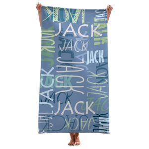 Summer Vibes - Family Personalized Custom Beach Towel - Summer Vacation Gift, Birthday Pool Party Gift For Family Members